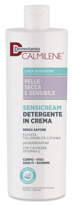 DERMOVITAMINA CALMILENE SENSICREAM DETERGENTE IN CREMA SENZA SAPONE PER PELLE SECCA E SENSIBILE 500 ML - Farmacia De Pasquale