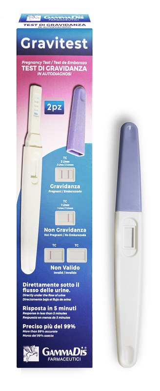 TEST GRAVIDANZA GRAVITEST 2 PEZZI GAMMADIS - Farmacia De Pasquale
