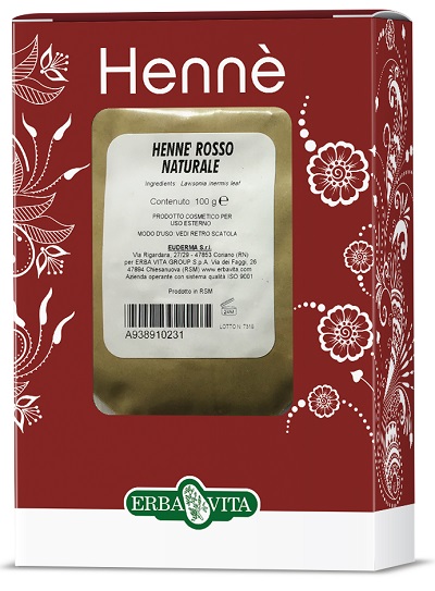 HENNE COLORANTE CAPELLI ROSSO NATURALE 100 G - Farmacia De Pasquale