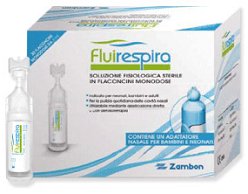 FLUIRESPIRA SOLUZIONE FISIOLOGICA STERILE 30 FLACONCINI MONODOSE DA 5ML - Farmacia De Pasquale