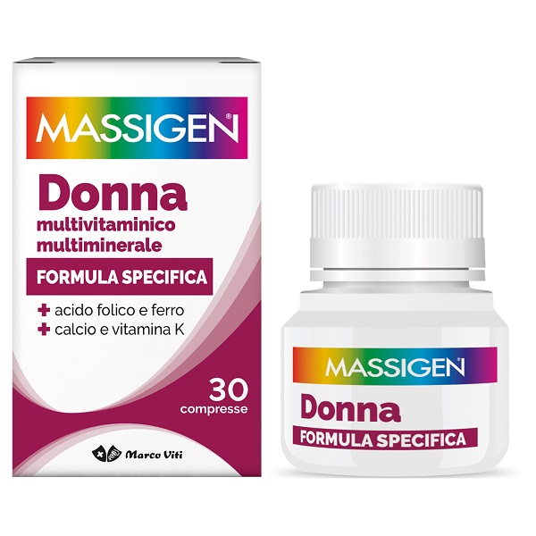 MASSIGEN DONNA MULTIVITAMINICO E MULTIMINERALE 30 COMPRESSE RIVESTITE - Farmacia De Pasquale