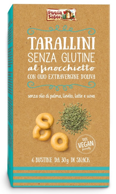 PUGLIA SAPORI TARALLINI AL FINOCCHIETTO CON OLIO EXTRAVERGINE DI OLIVA 180 G - Farmacia De Pasquale