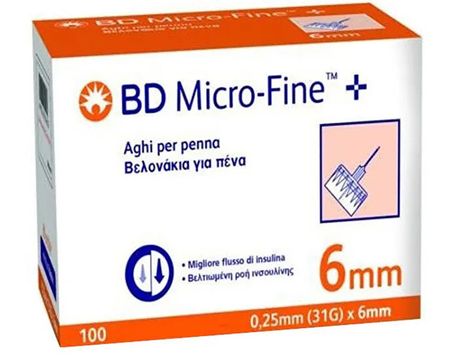 AGO PER PENNA DA INSULINA BD MICROFINE GAUGE 31 6MM 100 PEZZI - Farmacia De Pasquale