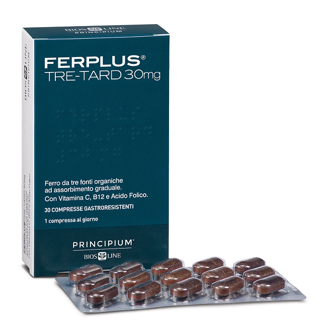 PRINCIPIUM FERPLUS TRE RETARD 30MG 30 COMPRESSE GASTRORESISTENTI - Farmacia De Pasquale
