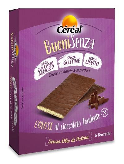 CEREAL BUONI SENZA GOLOSI CIOCCOLATO FONDENTE 6 X 17 G - Farmacia De Pasquale
