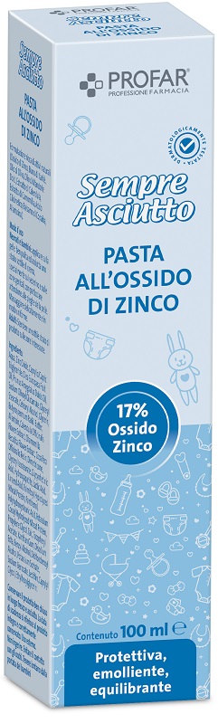 PROFAR SEMPRE ASCIUTTO PASTA ALL'OSSIDO DI ZINCO 17% 100 ML - Farmacia De Pasquale