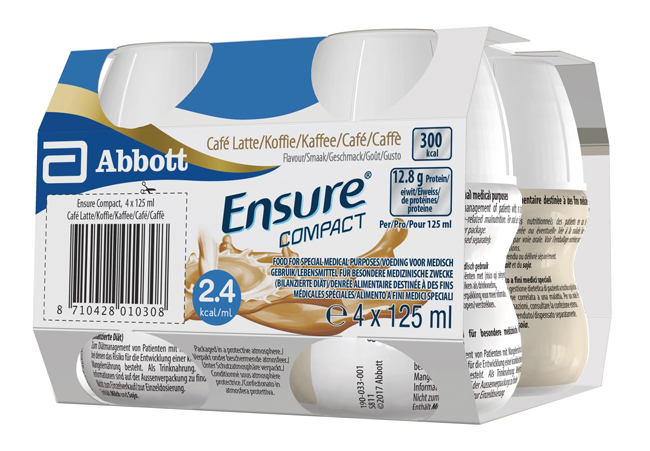 ENSURE COMPACT CAFFE 4 BOTTIGLIE DA 125 ML - Farmacia De Pasquale