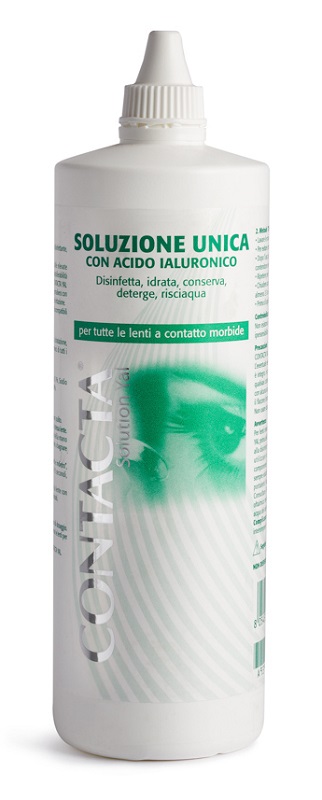 SOLUZIONE UNICA CON ACIDO IALURONICO PER LENTI A CONTATTO CONTACTA SOLUTION 360 ML - Farmacia De Pasquale