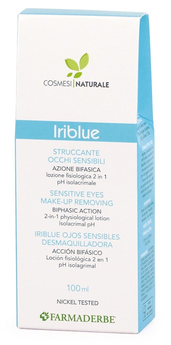 IRIBLUE STRUCCANTE OCCHI SENSIBILI AZIONE BIFASICA SOLUZIONE FISIOLOGICA 2 IN 1 PH ISOLACRIMALE 100 ML - Farmacia De Pasquale