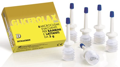 GLICEROLAX BAMBINI E LATTANTI MICROCLISMI EVACUANTI 6 PEZZI X 3 G CONTIENE AMIDO DI RISO - Farmacia De Pasquale