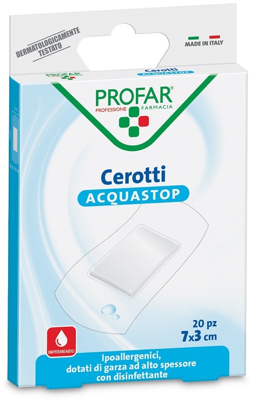 CEROTTO ACQUASTOP GRANDI 7X3 CM PROFAR 20 PEZZI - Farmacia De Pasquale