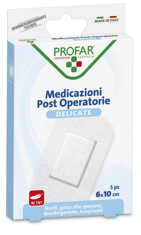 MEDICAZIONE POST OPERATORIA STERILE GARZA ANTIADERENTE 6X10 CM 5 PEZZI PROFAR - Farmacia De Pasquale