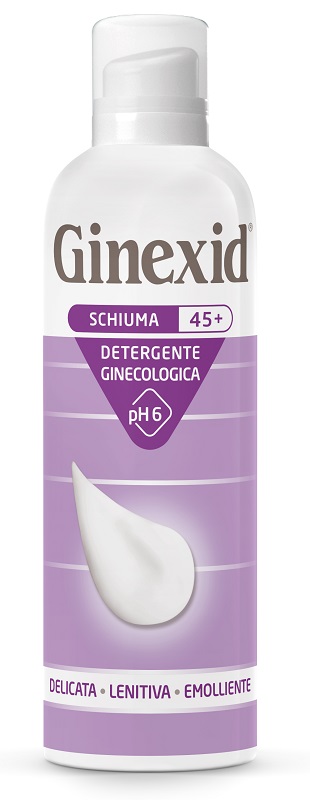 GINEXID 45+ SCHIUMA DETERGENTE GINECOLOGICA 150 ML - Farmacia De Pasquale