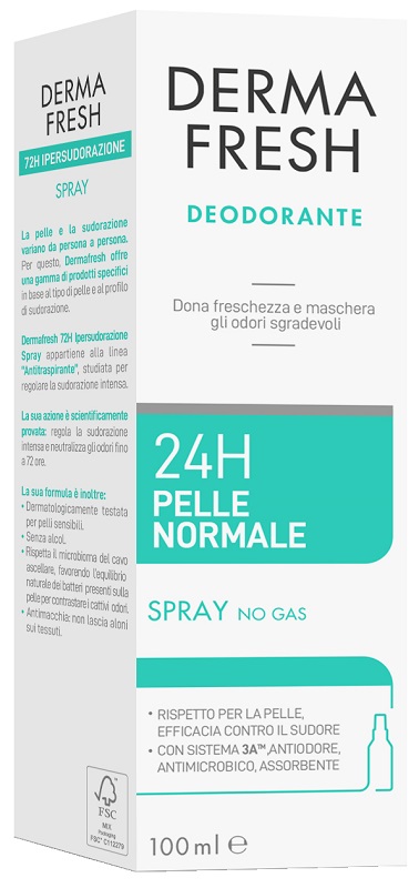 DERMAFRESH 24H PELLE NORMALE SPRAY 100 ML - Farmacia De Pasquale