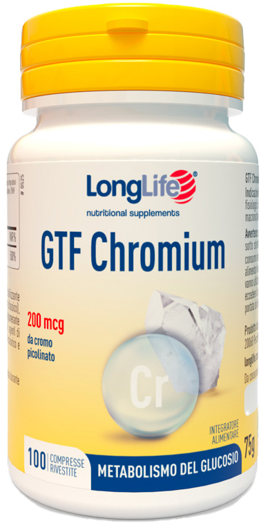 LONGLIFE GTF CHROMIUM 100 COMPRESSE RIVESTITE - Farmacia De Pasquale