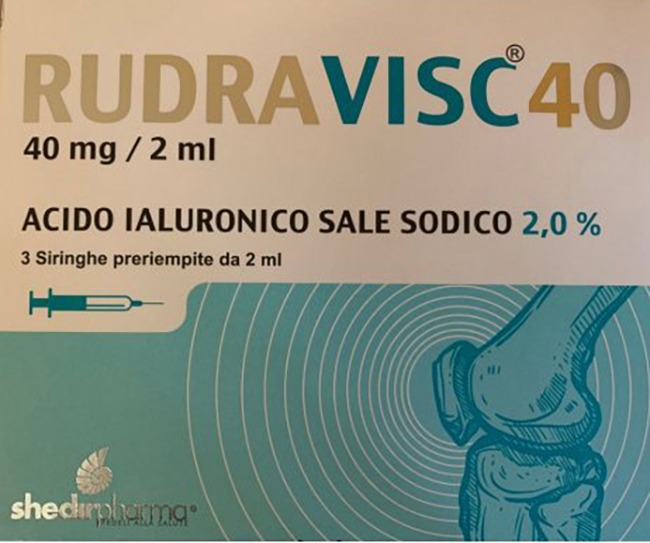 SIRINGA INTRA-ARTICOLARE RUDRAVISC 40 HC ACIDO IALURONICO SALE SODICO 40 MG 2 ML 3 PEZZI - Farmacia De Pasquale