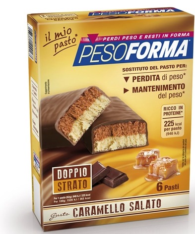 PESOFORMA BARRETTA AL CARAMELLO SALATO 12 PEZZI DA 31 G - Farmacia De Pasquale