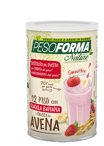 PESOFORMA NATURE SMOOTHIE FRAGOLA BANANA POLVERE 420 G - Farmacia De Pasquale