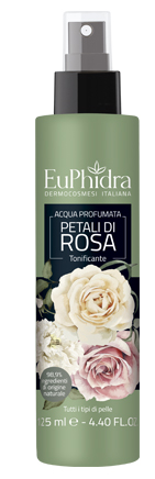 EUPHIDRA ACQUA PROFUMATA ROSA IN FLACONE CON ETICHETTA POMPA SPRAY - Farmacia De Pasquale