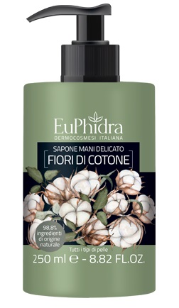 EUPHIDRA SAPONE LIQUIDO MANI COTONE IN FLACONE CON ETICHETTA DISPENSER - Farmacia De Pasquale