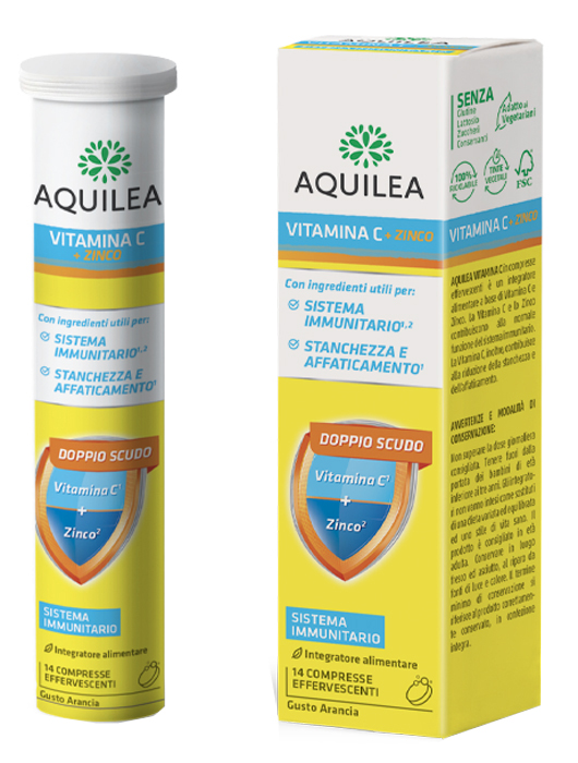AQUILEA VITAMINA C 14 COMPRESSE EFFERVESCENTI - Farmacia De Pasquale