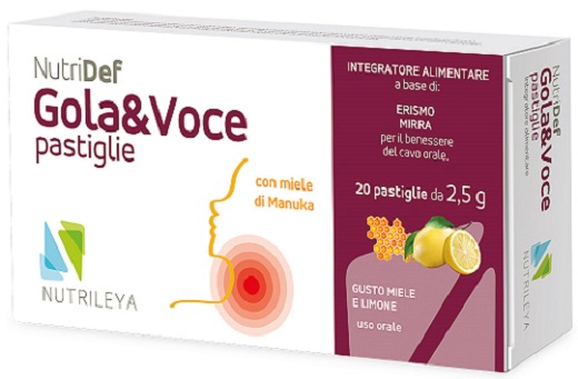 NUTRIDEF GOLA & VOCE MIELE E LIMONE 20 PASTIGLIE - Farmacia De Pasquale