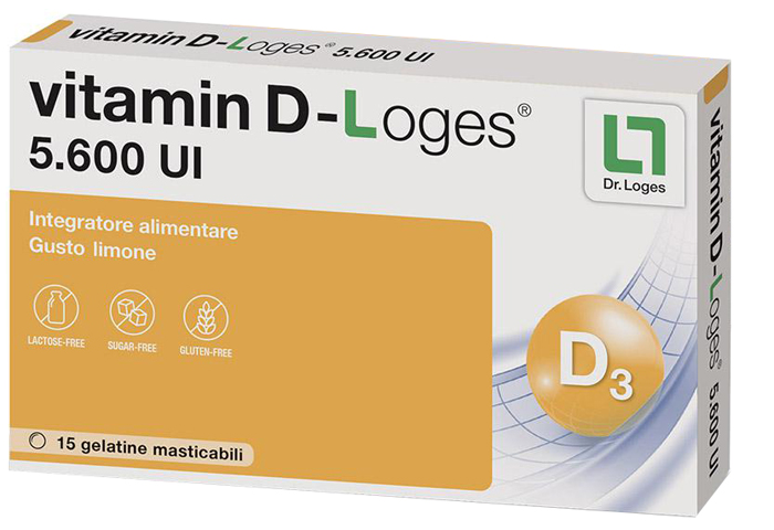 VITAMIN D-LOGES 15 GELATINE MASTICABILI GUSTO LIMONE - Farmacia De Pasquale