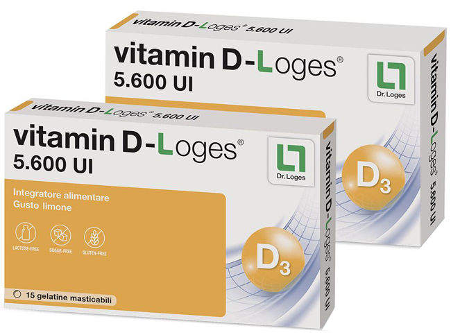 VITAMIN D-LOGES 30 GELATINE MASTICABILI GUSTO LIMONE 42 G - Farmacia De Pasquale