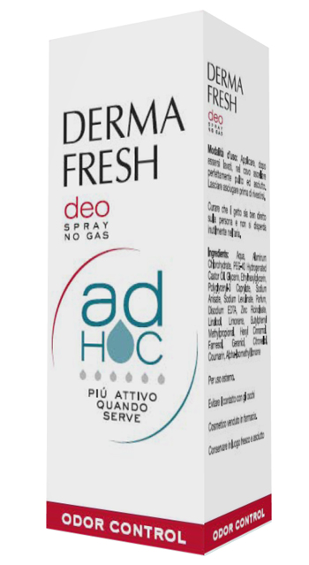 DERMAFRESH DEO SPRAY NO GAS AD HOC ODOR CONTROL DEODORANTE 100 ML - Farmacia De Pasquale