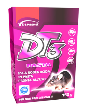 DT3 PASTA ESCA RODENTICIDA PRONTA ALL'USO 150 G - Farmacia De Pasquale