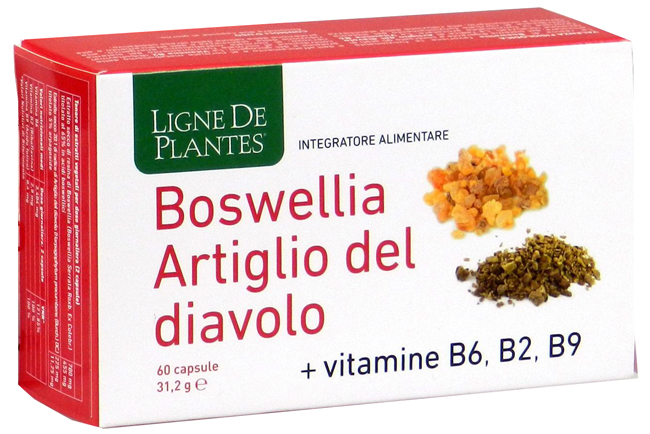 BOSWELLIA ARTIGLIO DIAVOLO VITAMINE B2 B6 B9 60 CAPSULE - Farmacia De Pasquale