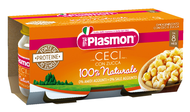 PLASMON OMOGENEIZZATO CECI/ZUCCA 2 X 80 G - Farmacia De Pasquale