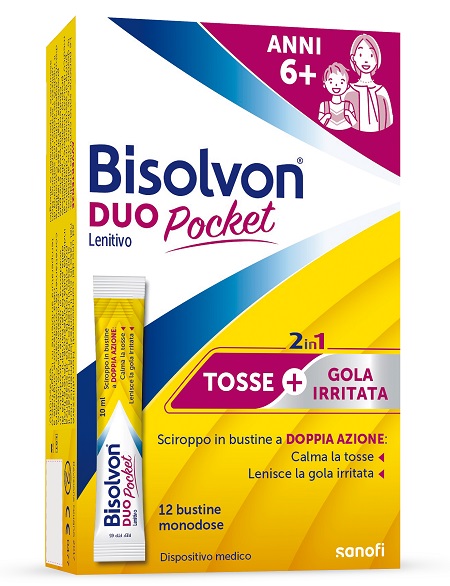BISOLVON DUO POCKET LENITIVO NEW 12 BUSTINE 12 G - Farmacia De Pasquale