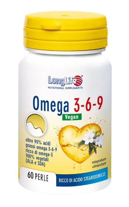LONGLIFE OMEGA 3-6-9 VEGAN 750 MG 60 PERLE VEGETALI - Farmacia De Pasquale