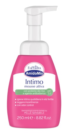 EUPHIDRA AMIDOMIO INTIMO MOUSSE ATTIVA PH 3,5 250 ML - Farmacia De Pasquale