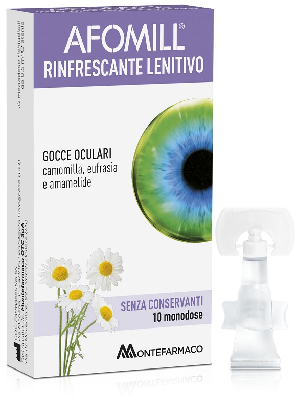 AFOMILL RINFRESCANTE SENZA CONSERVANTI 10 FIALE DA 0,5 ML - Farmacia De Pasquale