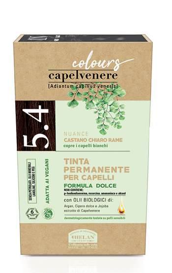 CAPELVENERE COLOURS TINTA CAPELLI 5,4N CASTANO CHIARO RAME - Farmacia De Pasquale