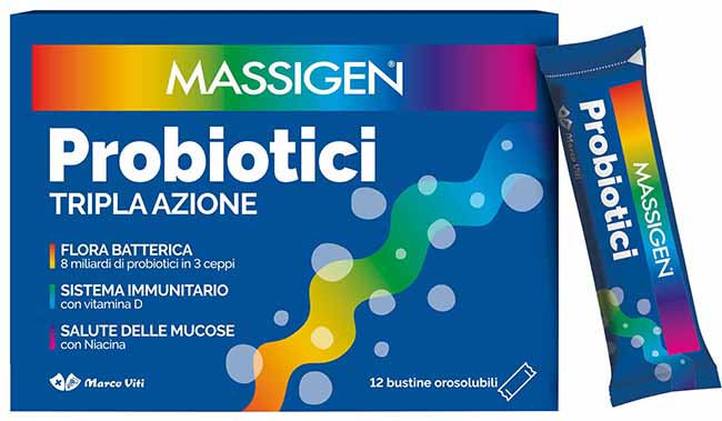 MASSIGEN PROBIOTICI 12 STICKPACK DA 1 G PREZZO PIENO - Farmacia De Pasquale