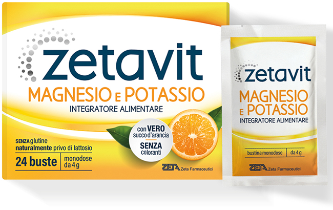 ZETAVIT MAGNESIO POTASSIO 24 BUSTINE DA 4 G - Farmacia De Pasquale