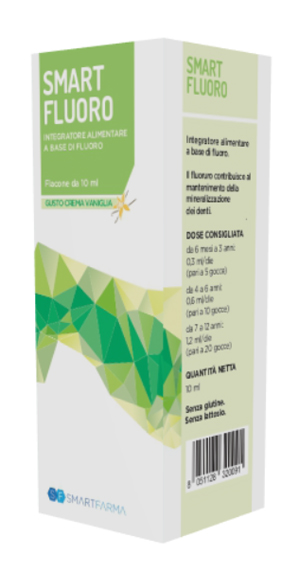 SMART FLUORO GOCCE 10 ML GUSTO CREMA VANIGLIA - Farmacia De Pasquale