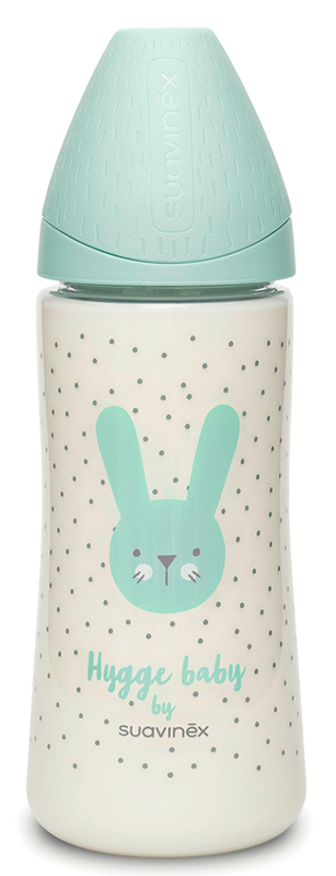 SUAVINEX HYGGE BIBERON DA 360ML PAPPA S CONIGLIO POIS VERDE - Farmacia De Pasquale