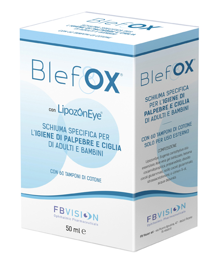 BLEFOX SCHIUMA SPECIFICA PER IGIENE PALPEBRE E CIGLIA 50 ML CON EROGATORE + 60 DISCHETTI - Farmacia De Pasquale