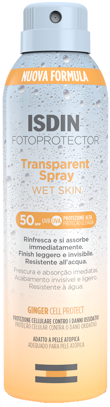 FOTOPROTECTOR TRANSPARENT WET SKIN SPRAY 50+ 250 ML - Farmacia De Pasquale