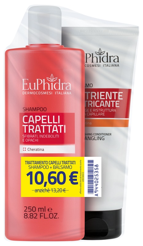EUPHIDRA SHAMPOO CAPELLI TRATTATI 250 ML + BALSAMO NUTRIENTE 200 ML - Farmacia De Pasquale