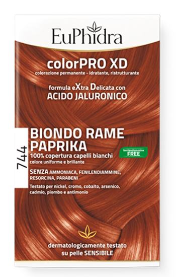 EUPHIDRA COLORPRO GEL COLORANTE CAPELLI XD 744 PAPRIKA 50 ML IN FLACONE + ATTIVANTE + BALSAMO + GUANTI - Farmacia De Pasquale