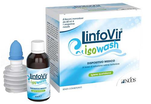 SOLUZIONE SALINA ISOTONICA LINFOVIR ISOWASH 8 FLACONI DA 60 ML - Farmacia De Pasquale