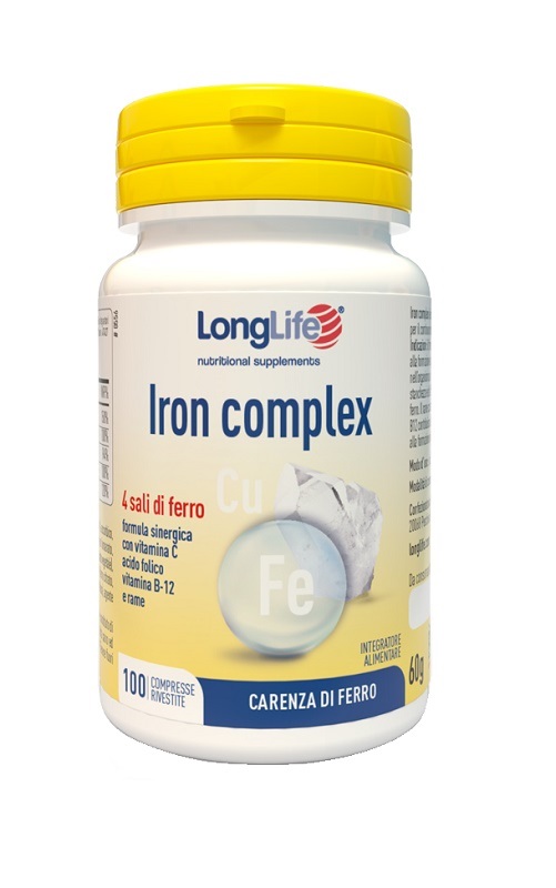 LONGLIFE IRON COMPLEX 100 COMPRESSE RIVESTITE - Farmacia De Pasquale