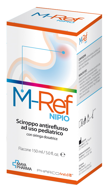 M-REF NIPIO SCIROPPO ANTIREFLUSSO AD USO PEDIATRICO 150 ML CON SIRINGA DOSATRICE - Farmacia De Pasquale