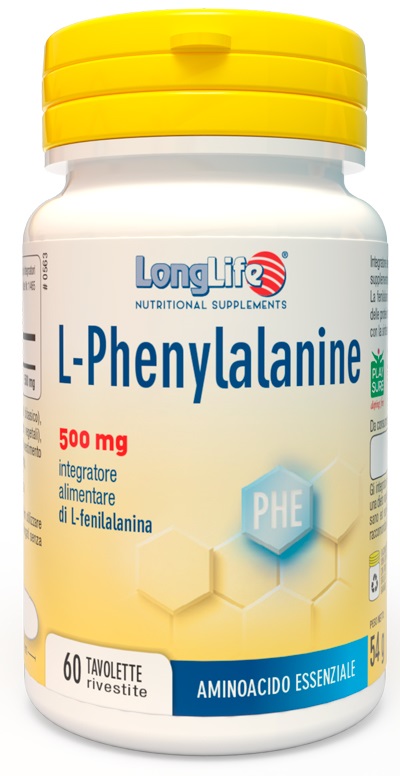 LONGLIFE L-PHENYLALANINE 500 MG 60 TAVOLETTE RIVESTITE DA 900 MG - Farmacia De Pasquale