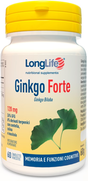 LONGLIFE GINKGO FORTE 60 TAVOLETTE RIVESTITE - Farmacia De Pasquale